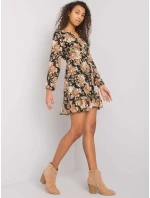 Šaty DHJ SK 12220 2.14P čierna a béžová