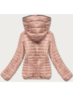 Růžová dámská bunda s kapucí model 16143335 - LHD
