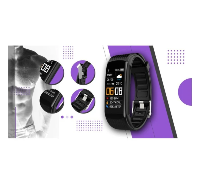 GIEWONT Black and Purple 2 Strap model 21804515 GIEWONT Black and Purple 2 Strap model 21804515