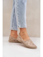Elegantní Velurové Espadrilky S Dámské Béžové model 21684047 - Zazoo