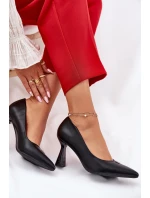 Elegantní lodičky na se  černé model 21692769 - VINCEZA