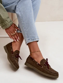 Dámske šnurovacie mokasíny Calivra - tmavozelené