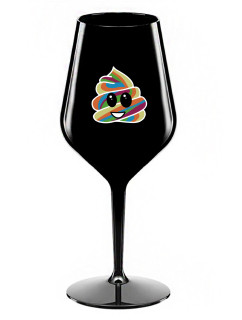 černá nerozbitná sklenice na víno 470 ml model 19346456 - Giftela