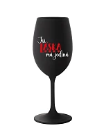 YOU ARE MY LOVE - čierny pohár na víno 350 ml