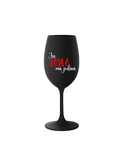YOU ARE MY LOVE - čierny pohár na víno 350 ml