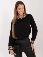 Dámska blúzka KS 4225.35 Black-Brown - FPrice