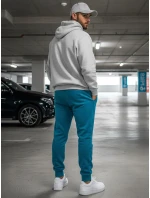 Pánske tyrkysové tepláky FashionStreet UX3428 Pánske tyrkysové tepláky FashionStreet UX3428