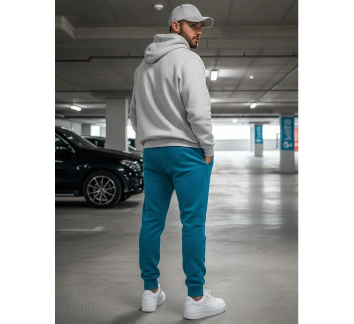 Pánske tyrkysové tepláky FashionStreet UX3428 Pánske tyrkysové tepláky FashionStreet UX3428