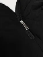 Way Mode prešívaná zimná bunda s kožušinou čierno-čierna (WD202308)