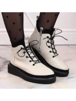 Filippo zateplené kožené topánky na platforme W PAW482 beige Filippo zateplené kožené topánky na platforme W PAW482 beige