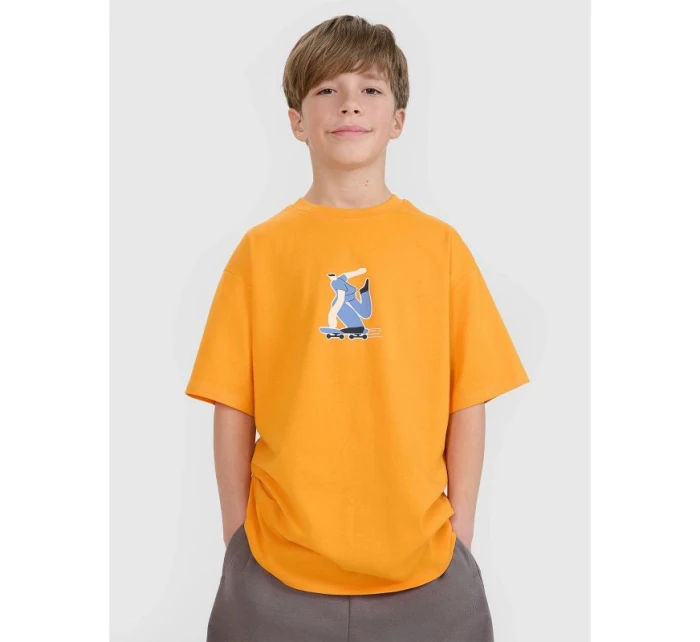 Chlapčenské tričko s potlačou 4F 4FJRSS25TTSHM2641-70S