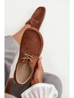 Półbuty Damskie Typu Barefoot Z Naturalnego Zamszu Zazoo 327 Brązowe