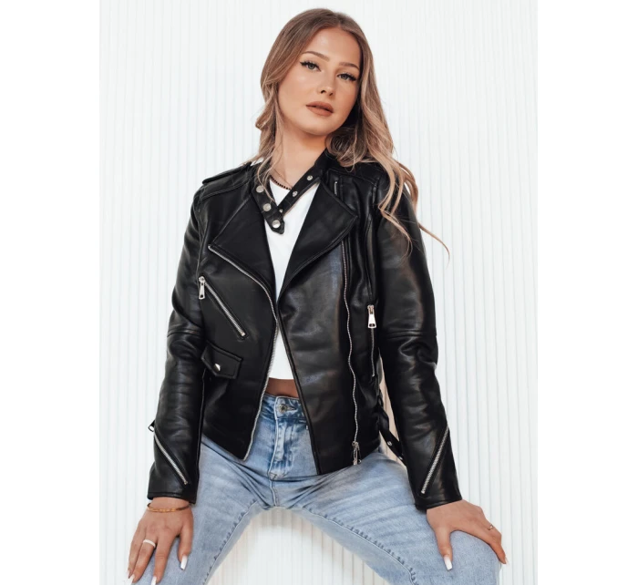 Dámská kožená bunda black Dstreet model 21973536 - FashionStreet