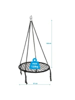 ZÁHRADNÁ HOJDAČKA BOCIANIE HNIEZDO 80CM SIVÁ