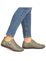 Dámské pohodlné zelené polobotky model 21910639 - Rieker