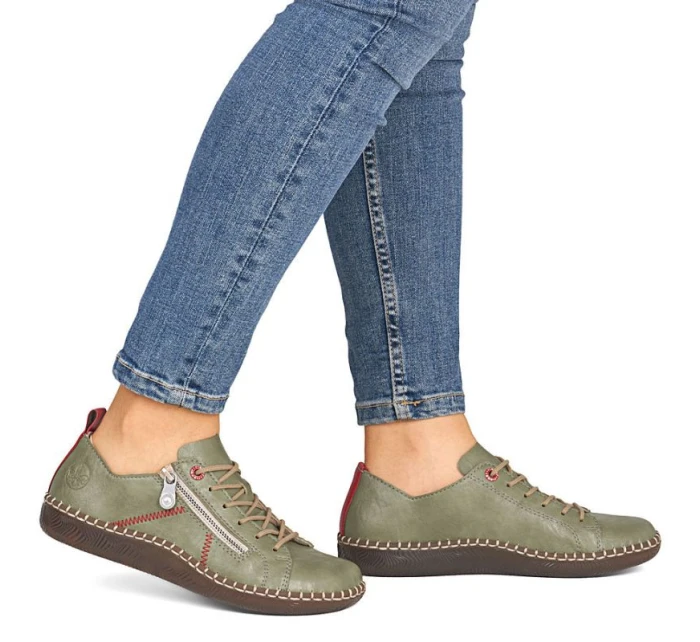 Dámské pohodlné zelené polobotky model 21910639 - Rieker