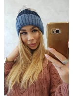 Fleecová čepice šedá model 18751517 - K-Fashion Fleecová čepice šedá model 18751517 - K-Fashion