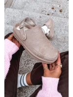 Damskie Kapcie Ocieplane Futerkiem Na Platformie Beżowe Azida Damskie Kapcie Ocieplane Futerkiem Na Platformie Beżowe Azida