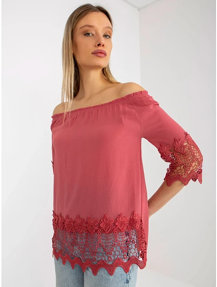 Dámská halenka LK BZ model 18309922 tmavě růžová - FPrice