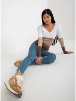 Blúzka RV BZ 8429.18P bielo-hnedá