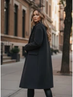 Dámský zimní kabát dlouhý oversize černý Dstreet model 21994621 - FashionStreet