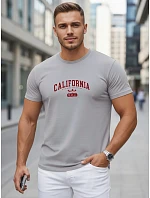Tshirt męski bawełniany z nadrukiem California szary model 22316144 - FashionStreet Tshirt męski bawełniany z nadrukiem California szary model 22316144 - FashionStreet