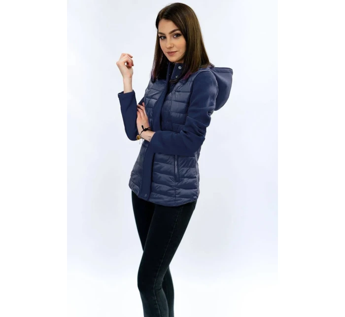 Tmavě modrá prošívaná bunda s model 7107768 - S'WEST Tmavě modrá prošívaná bunda s model 7107768 - S'WEST