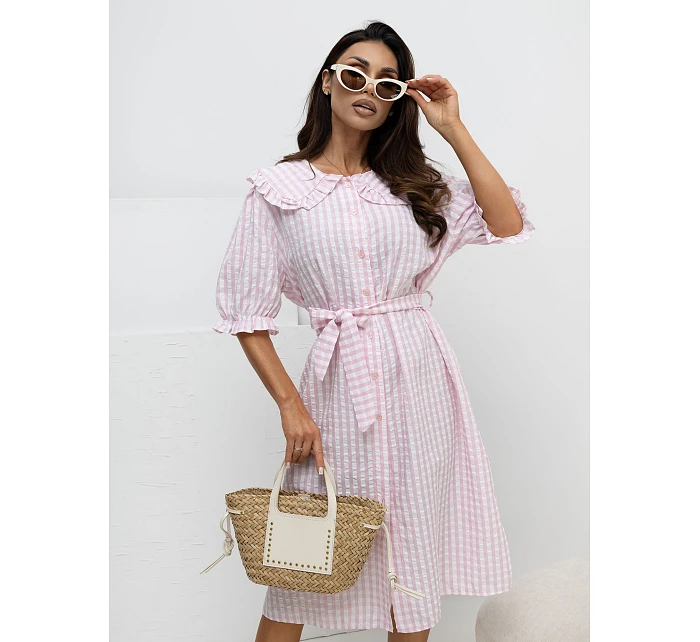 Šaty MI SK 32807 1.17P světle růžové