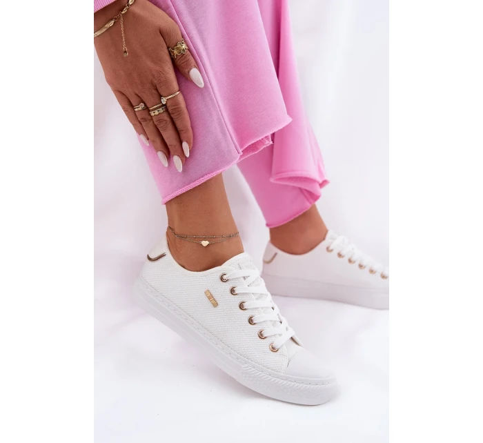 Dámské plátěné tenisky Big Star – bílé Dámské plátěné tenisky Big Star – bílé