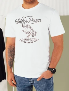 Pánské bílé tričko s potiskem Dstreet model 21973558 - FashionStreet