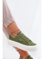 Trampki Damskie Na Platformie Lee Cooper LCW-25-31-3449L Zielone