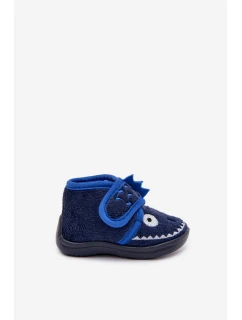Dětské pantofle na suchý zip tmavě modré model 21794055 - Boto