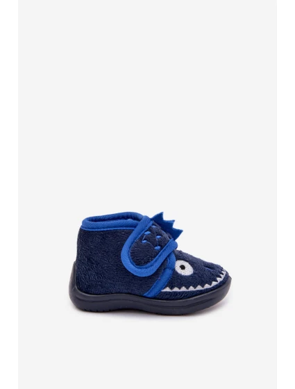 Dětské pantofle na suchý zip tmavě modré model 21794055 - Boto Dětské pantofle na suchý zip tmavě modré model 21794055 - Boto