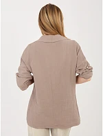 Koszula MI KS model 22102626 ciemny bezowy - FPrice Koszula MI KS model 22102626 ciemny bezowy - FPrice