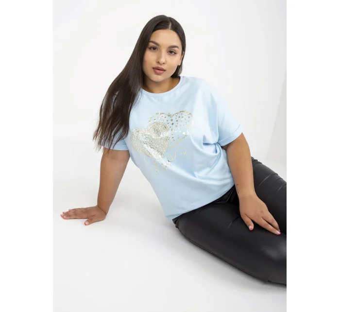 Tričko RV TS model 17388095 světle modrá - FPrice Tričko RV TS model 17388095 světle modrá - FPrice