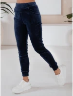 Dámsky tmavomodrý velúrový set SO COMFY FashionStreet AY0884