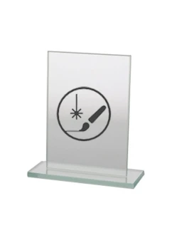 Trofeum szklane grawerowane + wypełnienie farbą
