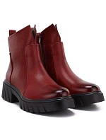 Dámské zateplené kotníkové boty, červené, M. model 22399770 2502 - M. Daszyński Dámské zateplené kotníkové boty, červené, M. model 22399770 2502 - M. Daszyński