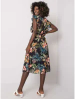 Šaty DHJ SK 13198.27 čierna a zelená