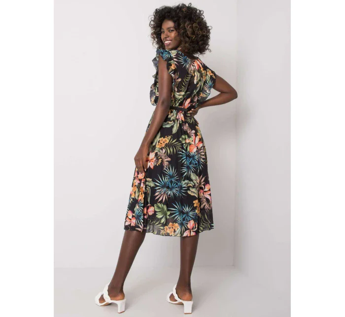 Šaty DHJ SK 13198.27 čierna a zelená