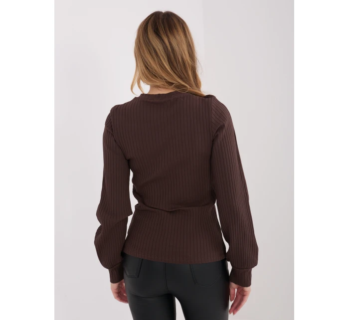 Bluzka RV BZ model 21801864 ciemny brązowy - FPrice Bluzka RV BZ model 21801864 ciemny brązowy - FPrice