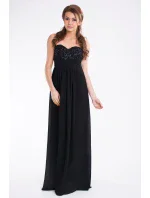 Dámske dlhé spoločenské plesové šaty BOOM čierne - Čierna / M - PINK BOOM