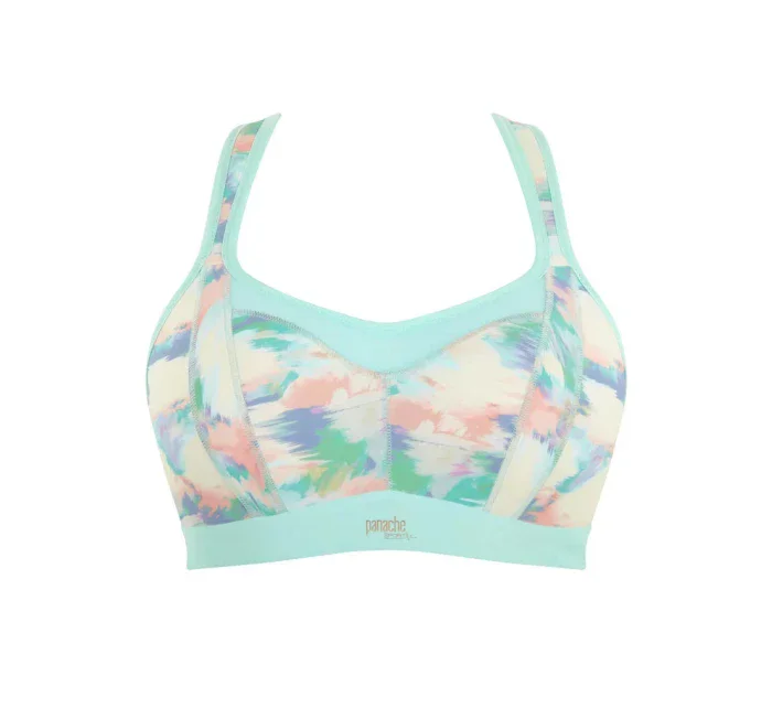 Športová podprsenka s potlačou 5021R tyrkysová - Panache