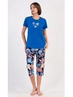Dámske capri pyžamo Kvety Dámske capri pyžamo Kvety