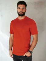 Pánské oranžové tričko s potiskem Dstreet model 21973773 - FashionStreet