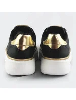 Čierno-zlaté šnurovacie tenisky sneakers s hviezdičkou (BB126A)