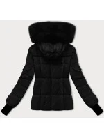 Dámska zimná bunda s odnímateľnou kapucňou S'west black (B8303-1)