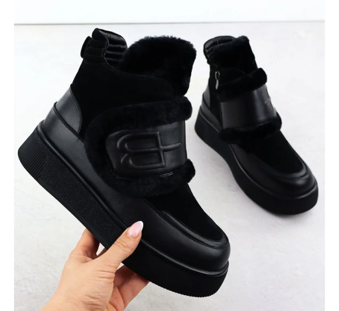 W model 21398666 zateplená obuv černá - Potocki