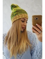 Fleecová čiapka Klaudia K255 neon green+yellow