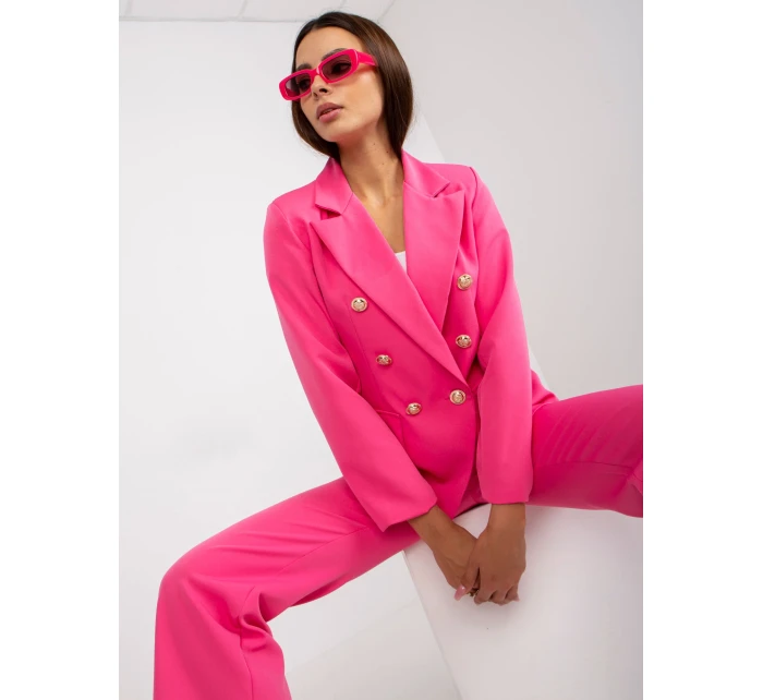 Dámska bunda DHJ MA 15555 00P tmavo ružová